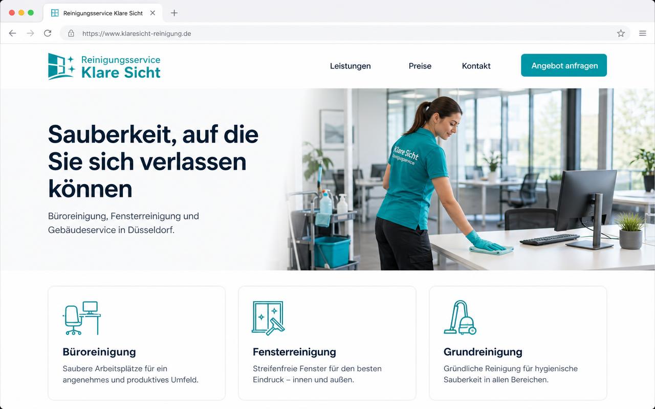 Beispiel einer Website: Gebäudeservice